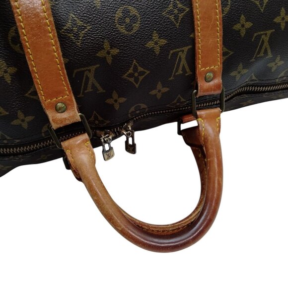 371425BU (S6) Louis Vuitton Travel Bag Keepall 50 Brown Monogram - Picture 3 of 9